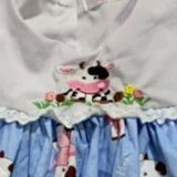 Lil Moo Moo Embroidered Baby Doll Dress