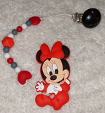 Mouse SILICONE TEETHER CHEWING TOY PACIFIER CLIP