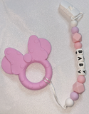 Mouse SILICONE TEETHER CHEWING TOY PACIFIER CLIP