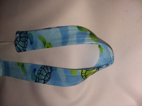 Sea Turtle Matching Fabric Pacifier Clips - 17" pc1853