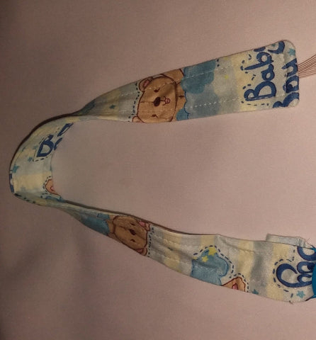Baby Boy Matching Fabric Pacifier Clips - 17"