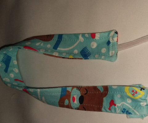 BATH TIME Matching Fabric Pacifier Clips color will be white