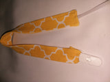 LIL MOROCCAN Yellow Matching Fabric Pacifier Clips