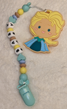 Princess Silicone Teether Chewing Toy Pacifier Clip