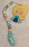 Princess SILICONE TEETHER CHEWING TOY PACIFIER CLIP