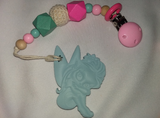 Princess Silicone Teether Chewing Toy Pacifier Clip