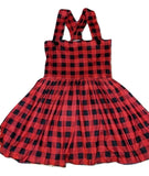 Suspender BLACK & RED Jumper Skirt Dress Clearance xxs only Last One