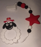 Sheep/Ram SILICONE TEETHER CHEWING TOY PACIFIER CLIP