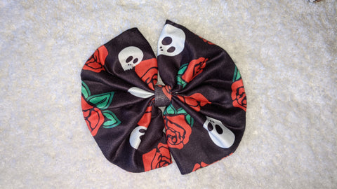 Skull & Roses Boutique Fabric Hair Bow