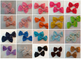 Mini Solid Color Boutique 2 pc 2.5" hair bows set