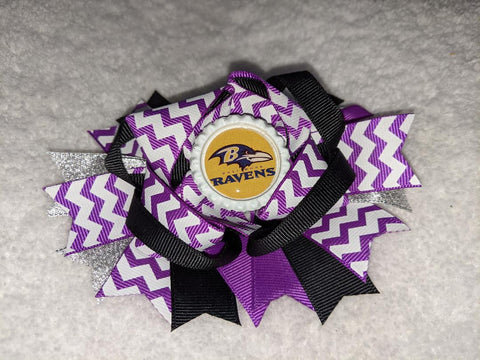 Ravens Football Hairbow Boutique Hair Bow