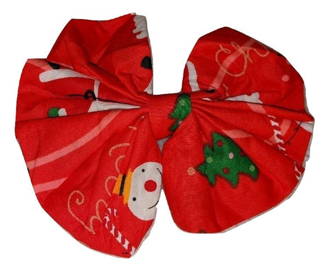 Holiday Christmas MATCHING Boutique Fabric Hair Bow