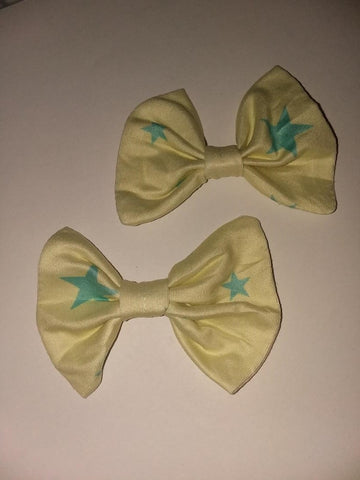 Lil Star MATCHING Boutique Fabric Hair Bow 2pc Set Clearance