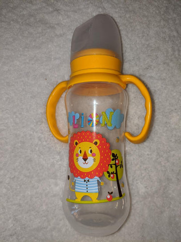 Lion Bottle with removable handles and silicone teat