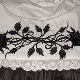 Goth Roses Embroidered Baby Doll Dress