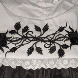 Embroidered BabyDoll Dress Goth Roses