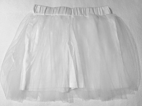 * White Tulle Shorts Skorts clearance xxs only