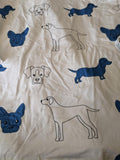 BLUE Dog Matching LONG SLEEVES SHIRT Clearance xs only