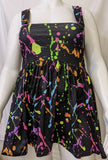 * Neon Splatter Paint Jumper Skirt Dress Clearance xxs only Last One