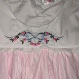 Embroidered BabyDoll Dress Vintage Floral