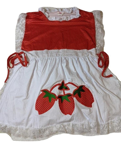 Strawberry Apron Style Jumper Matching Dress Clearance XXS Only
