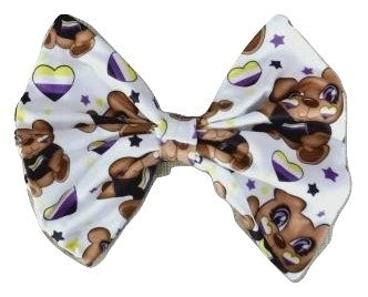 Non Binary Bears MATCHING large Hair Bow Clearance