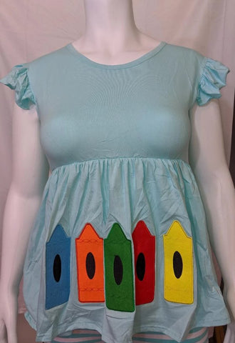 * Let's Color with Crayons Dress Clearance xxs only