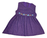 * Clearance CORDUROY Purple Floral Jumper Matching Dress xxs only