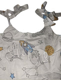 SMOCK Lil One Embroidered Space Smock Halter Summer Dress * LOOK AT MEASUREMENT Clearance xxs xs