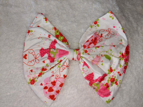 Tea Time MATCHING Boutique Fabric Hair Bow