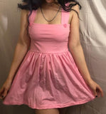 Suspender Light Pink Jumper Skirt Dress Clearance xxs only