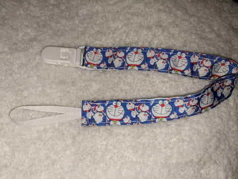 Doraemon Cartoons HAND CRAFTED PACIFIER DUMMY CLIP - 10"-12"