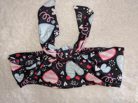 Lil Valentine Hearts MATCHING Boutique Fabric Hairband Headband Clearance
