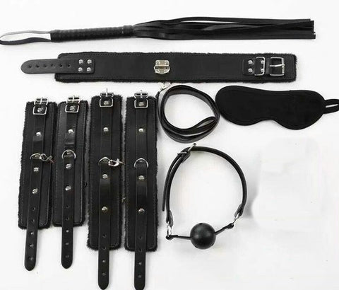10 pcs/set leather bdsm bondage set