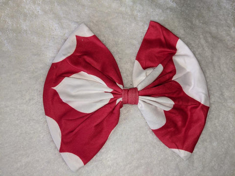Red & White Hearts MATCHING Boutique Fabric Hair Bow Clearance