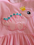 * SHORT SLEEVE Princess Dinosaur Matching Shirt Dress clearance xxs only