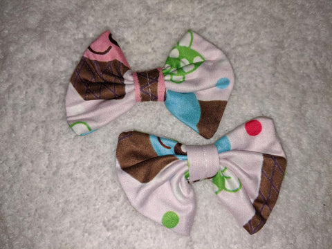 Lil' Sweets Matching Boutique Fabric Hair Bow 2pc Set