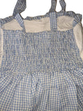 Clearance SMOCK Baby Embroidered Blue/White Smock Halter Summer Dress 2x