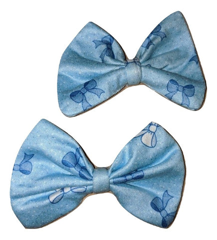 Lil Pretty Bows Matching Boutique Fabric Hair Bow 2pc Set